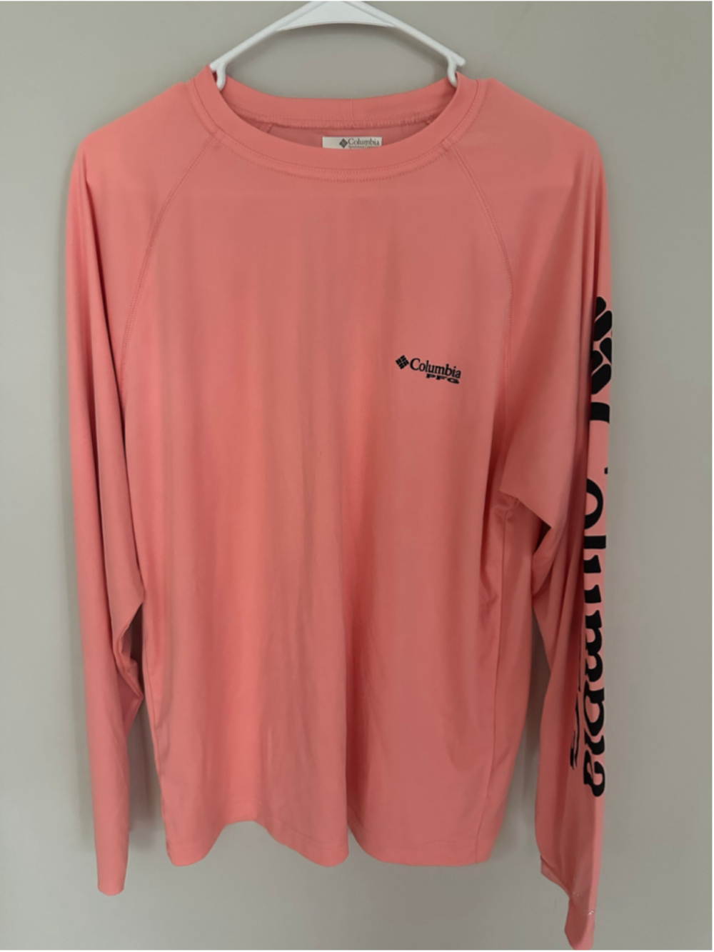 Women's Columbia Long Sleeve Performance Tee Pink Black Size S